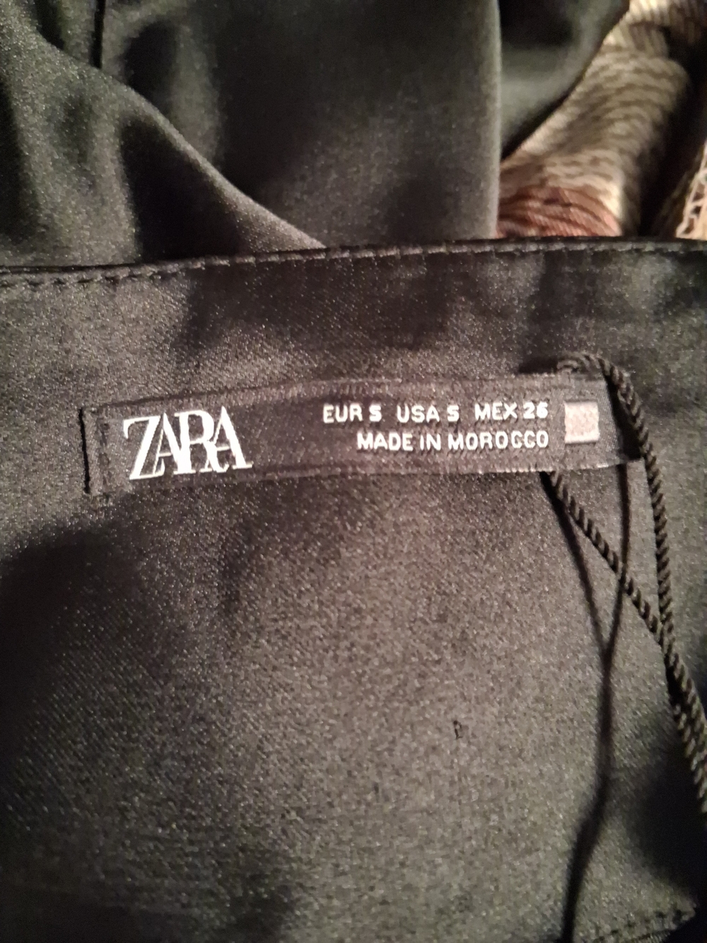 Zara Black Satin Slip Dress Size Small NWT- FLAWED - Picture 15 of 16